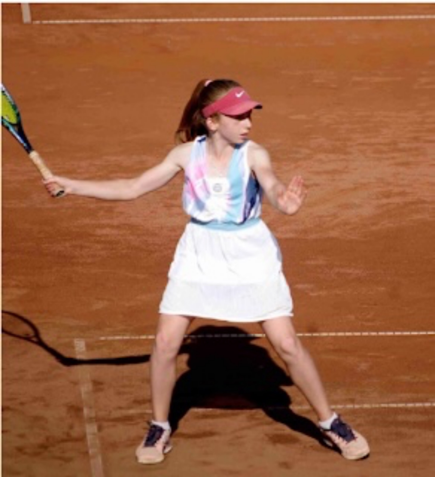 Tereza Slavikova auf dem Tennisplatz